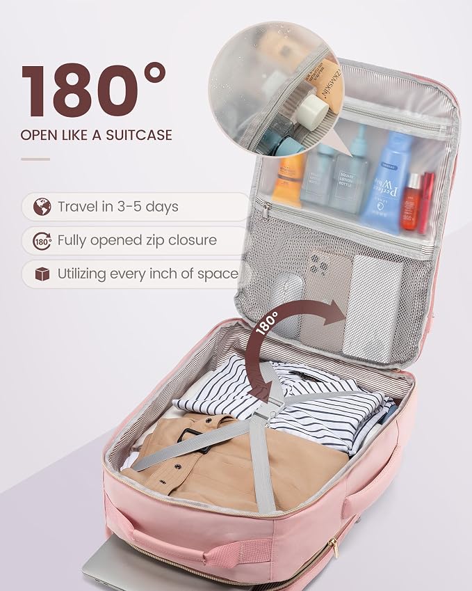 LOVEVOOK Travel Backpack for Women & Men 50L, Airline Approved Carry On - Image 3
