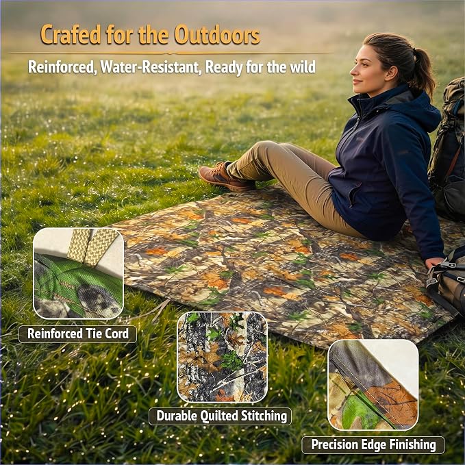 Insulated Camping Blanket | Military Poncho Liner - Image 5