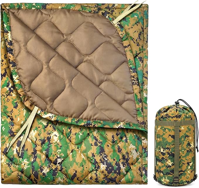 Insulated Camping Blanket | Military Poncho Liner by Unknown