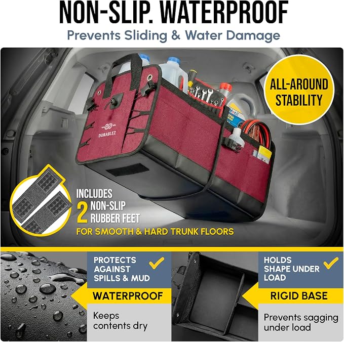 5-Section Trunk Organizer for SUV, Van – Modular Extra Large Cargo Storage Bin - Image 7