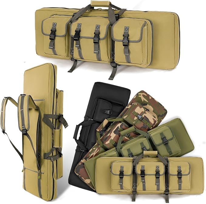DULCE DOM 32/36/42/48/52 inch Double Rifle Case Soft Gun Bag by DULCEDOM