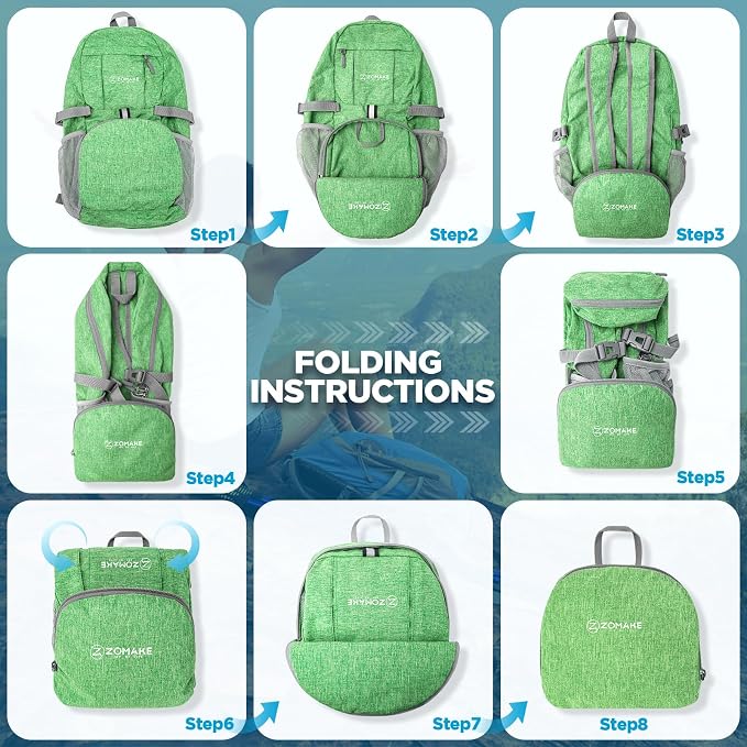 ZOMAKE Ultra Lightweight Packable Backpack 25L, Small Foldable Backpacks Hiking - Image 5