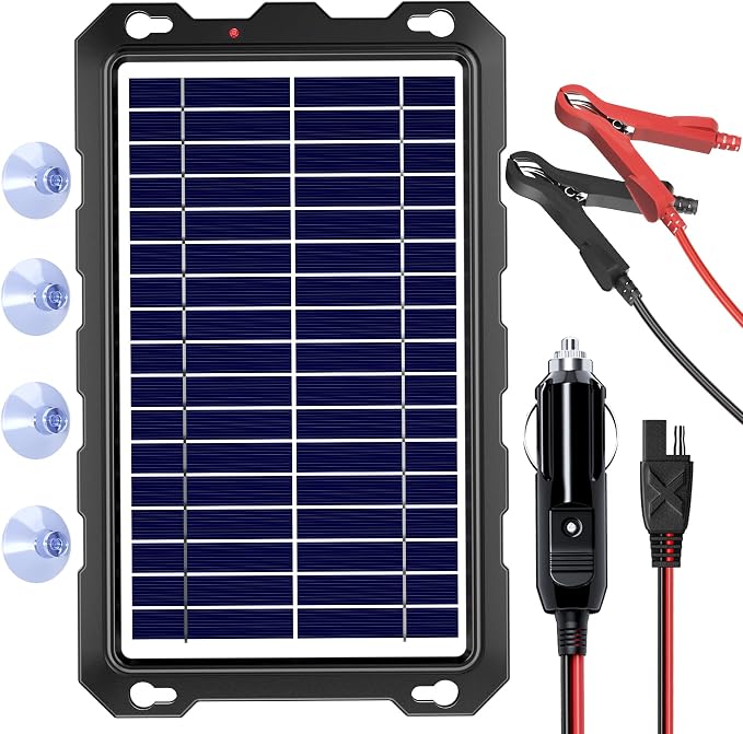 SUNAPEX 12V Solar Battery Charge: 8W Waterproof Portable Solar Panel Kit by SUNAPEX-PASSINGTHEJOY