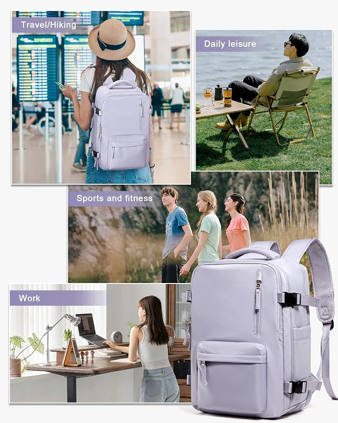 WONHOX Large Travel Backpack Carry on Flight Approved Laptop Work Business - Image 7