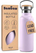 Bambaw Insulated Water Bottle 16 oz, Stainless Steel Water Bottle by Bambaw