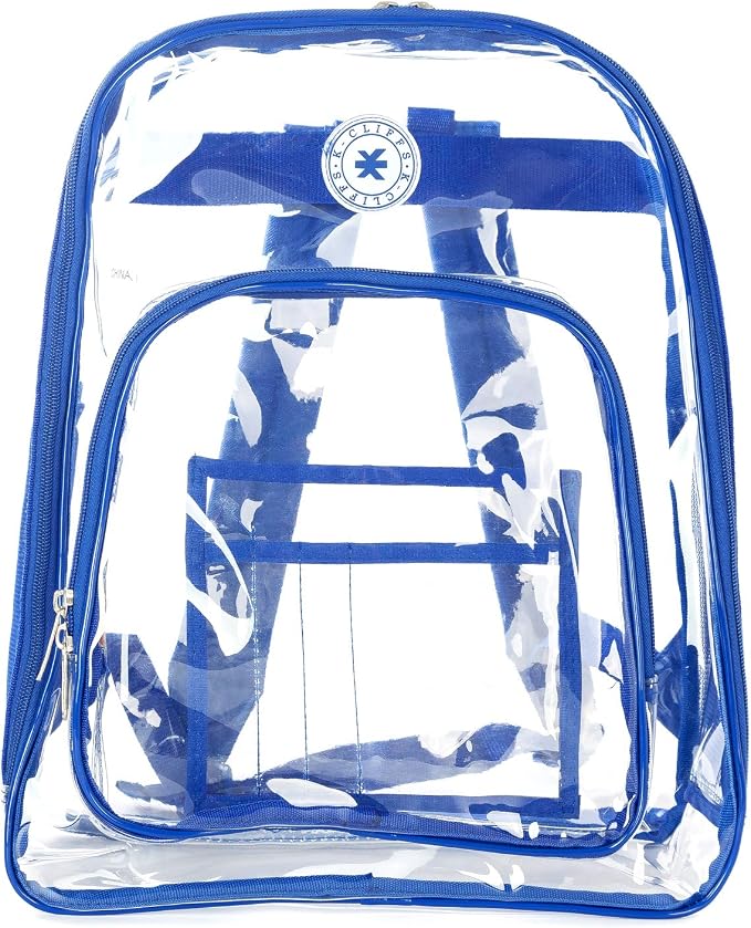 K-Cliffs Large Transparent Backpack Clear Heavy Duty School Bag Durable Student - Image 4