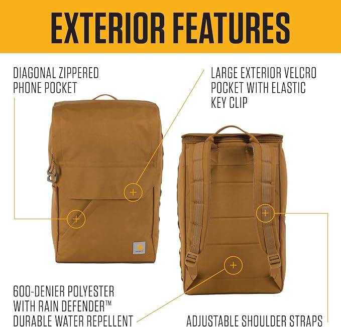 Carhartt 21L Top-Load Backpack, Durable Water Resistant Coated Canvas Base W/ - Image 2