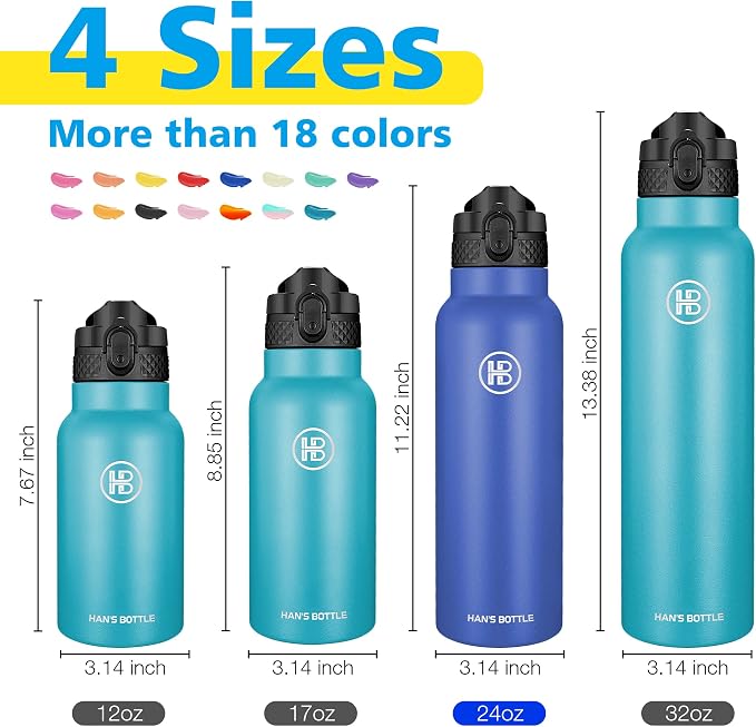 Han's Bottle Sports Water Bottle - 24 Oz - Image 2