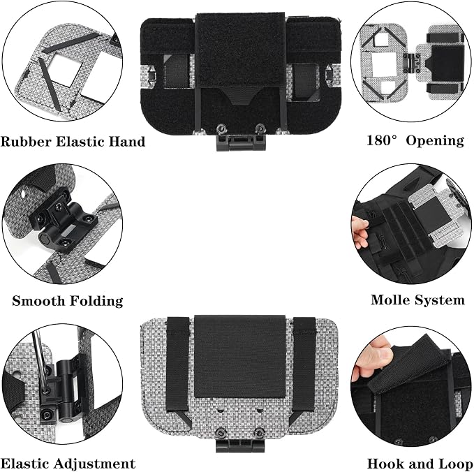 Outdoor Molle Phone Carrier, Lightweight Foldable Navigation Board - Image 4