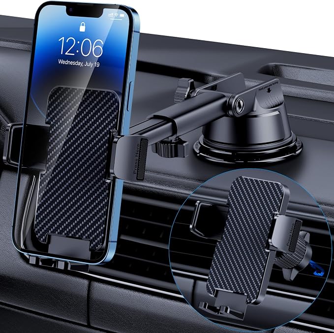 GUWEZ Phone Holders for Your Car Cell Phone Car Holder 3 in 1 by YourUltimateDrivingCompanio