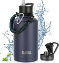 HASLE OUTFITTERS Half Gallon Insulated Water Bottles 64 oz, Stainless Steel by HASLEOUTFITTERS