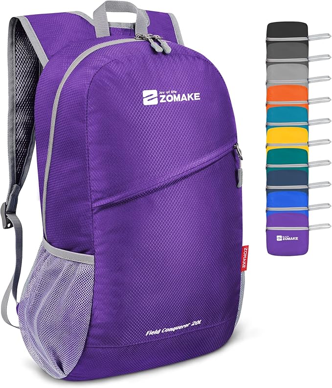 ZOMAKE Lightweight Packable Backpack 20L, Foldable Backpacks Small Daypack by ZOMAKE