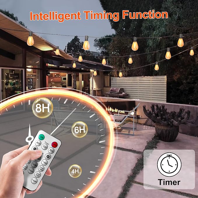 BLIATLUS 60FT Solar String Lights Outdoor Waterproof - Image 3