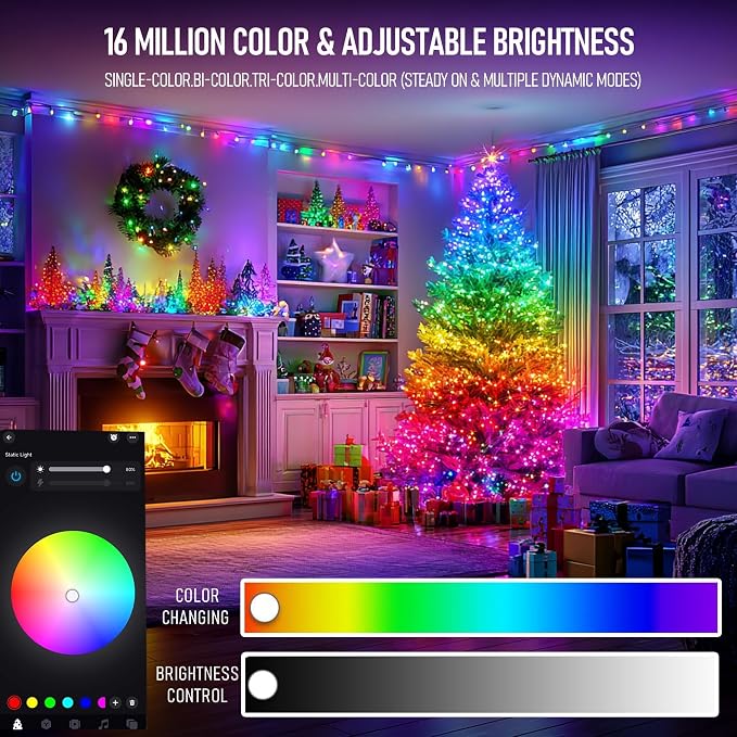 TW SHINE Smart Christmas Lights, 100 LED 33FT Color Changing Halloween String - Image 2