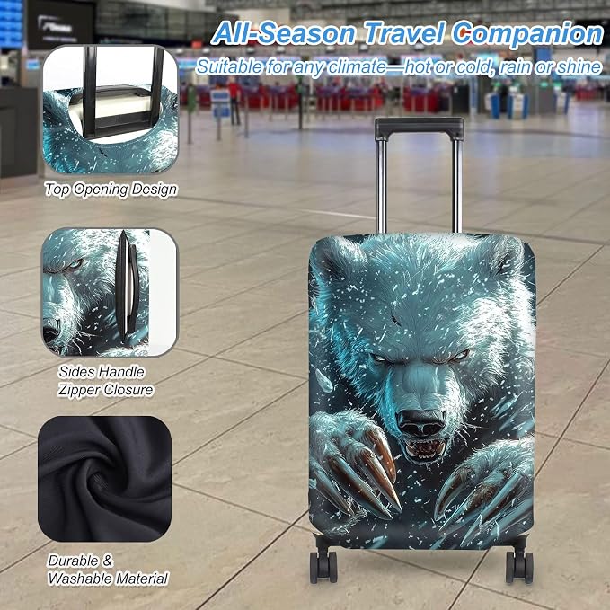 Luggage Cover Protector for 26-28 Inch Suitcases, TSA Approved Elastic Travel - Image 3
