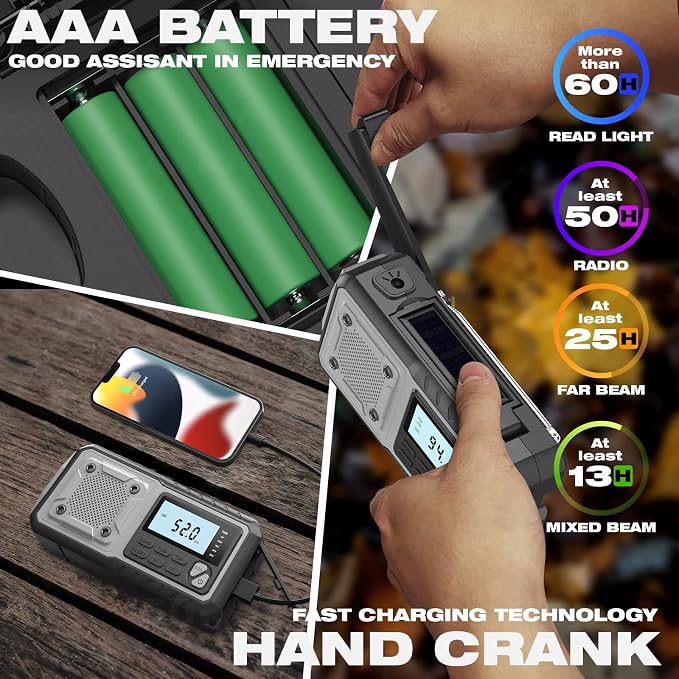 Emergency Weather Radio 5000mAh - Image 2