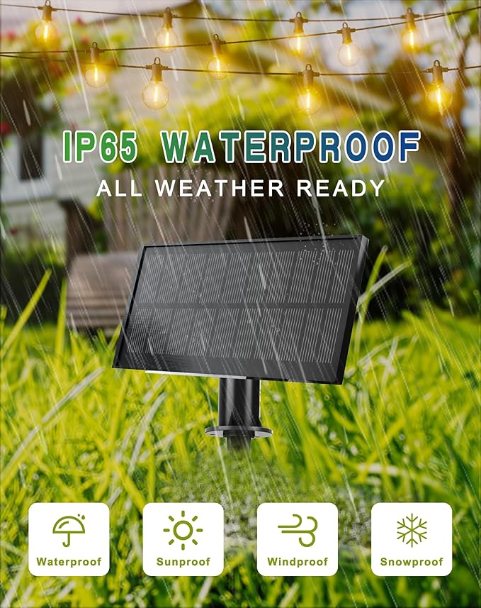 Zuske Solar String Lights Outdoor Waterproof 50FT - Image 3