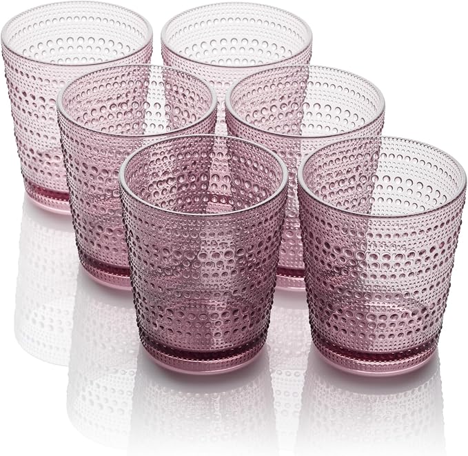 Santa Fe Plum Set of 6 Premium Acrylic DOF Glasses 16 oz – Unbreakable Drinkware by CERTIFIEDINTERNATIONAL