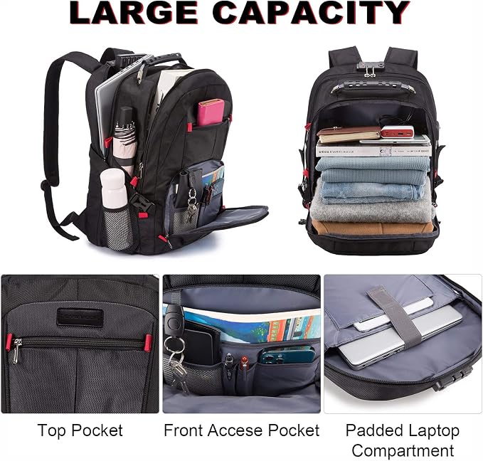LOVEVOOK Travel Laptop Backpack Waterproof Anti Theft - Image 3