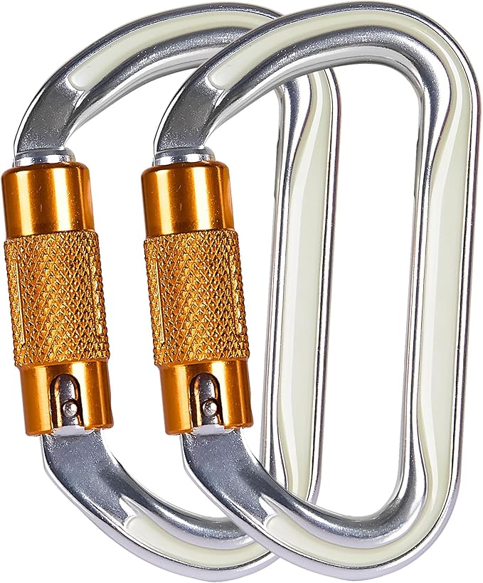 SOB Heavy Duty Steel Carabiner Clips -Auto Locking Climbing Carabiner, by SOB