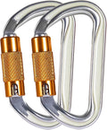 SOB Heavy Duty Steel Carabiner Clips -Auto Locking Climbing Carabiner, by SOB
