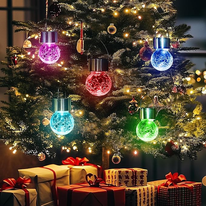 GIGALUMI Solar Lights Outdoor Waterproof, 8 Pack Solar Hanging Lights Garden - Image 5