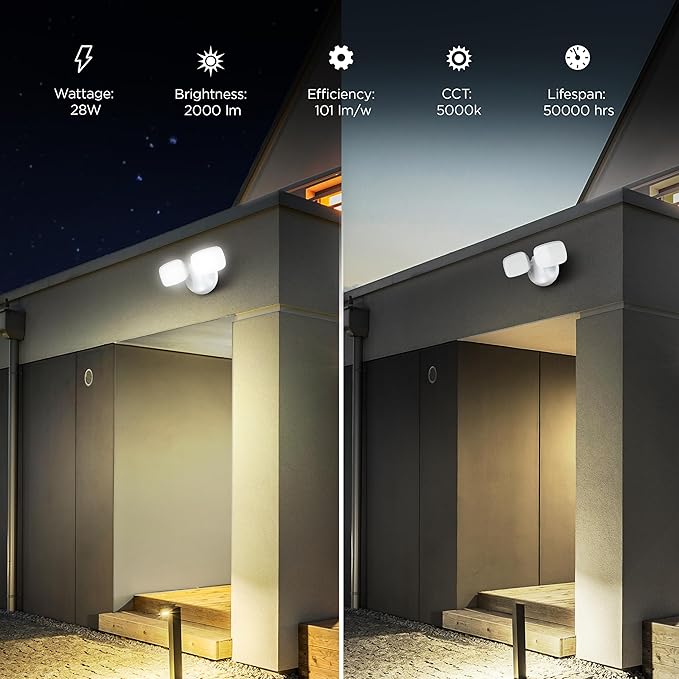 Feit Electric LED Security Light Outdoor, 28W LED Waterproof Flood Light - Image 4