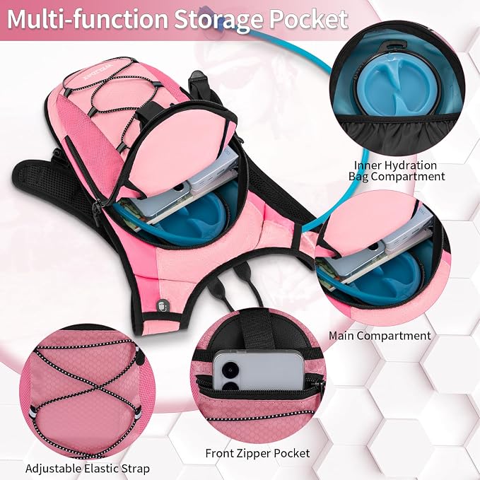 Hydration Backpack with Leak Proof Water Bladder, Lightweight Hydro Water - Image 5