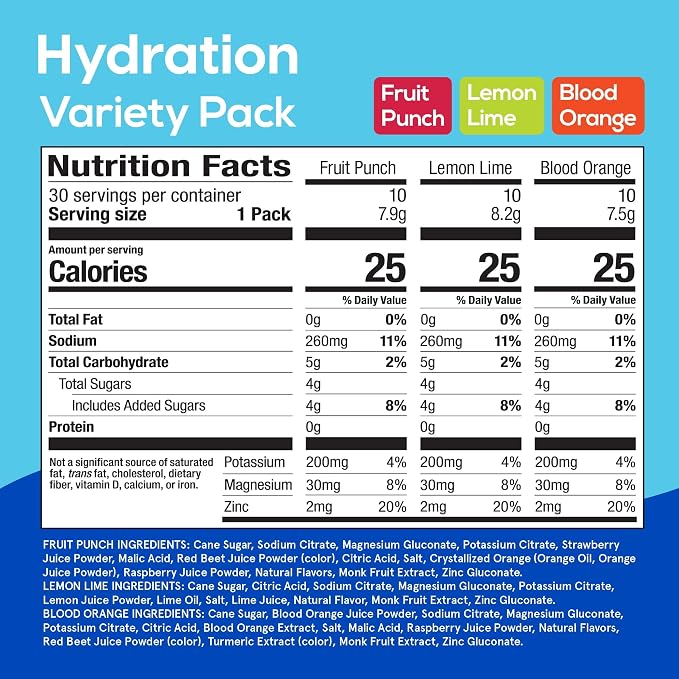 Hydrant - Hydration Powder Variety Pack, 30 Individual Instant Electrolyte - Image 3