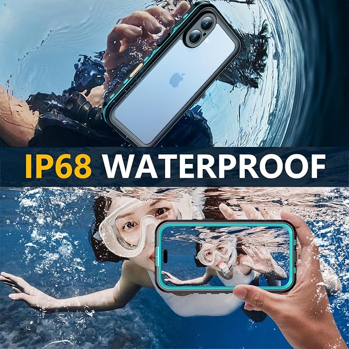 Red2Fire for iPhone 17 Case Waterproof, Phone Case 6.3" Blue/Clear - Image 2