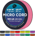 TECEUM Micro Paracord – 1.18 mm X 125 ft – Micro Utility Cord – Thin Braided by TECEUM