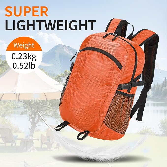 Small Hiking Backpack 15L Travel Lightweight Hiking Packable Daypack - Image 7