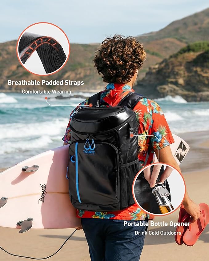 TOURIT Cooler Backpack Lightweight Insulated Backpack Cooler Leak-Proof - Image 7