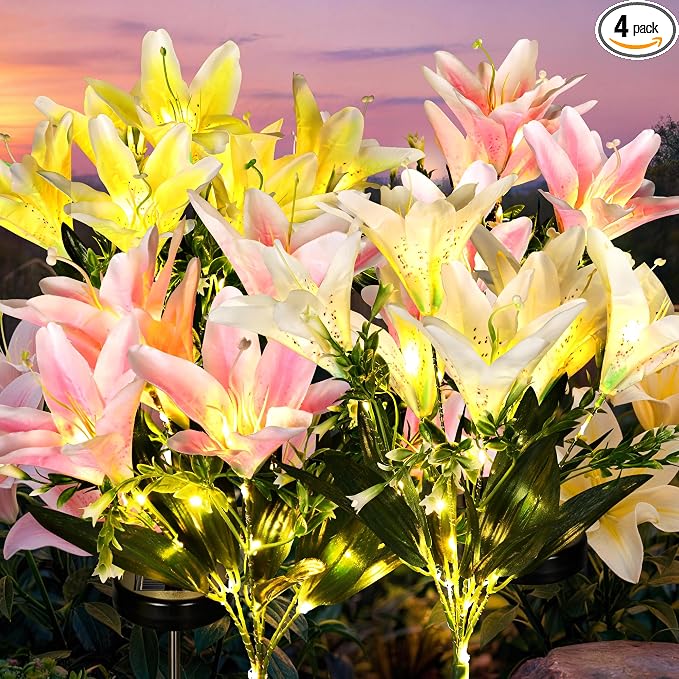GIGALUMI Solar Garden Lights, Yard Decorations Outdoor, Allergy-Free Light up by GIGALUMI