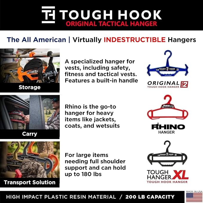 Tough Hook Original Heavy Duty Hangers – The Superhero of Hangers USA-Made - Image 7