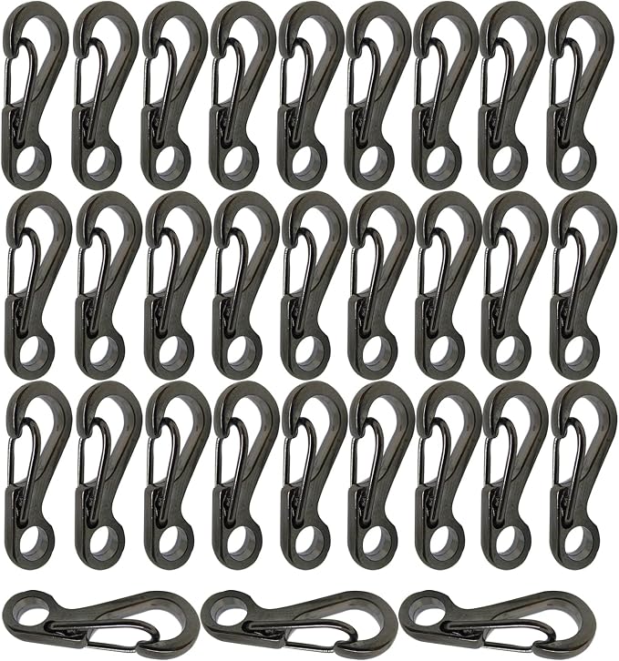 Mini Carabiner Clips with Metal Spring Wiregate Hook and Little Eye Hole by Bytiyar
