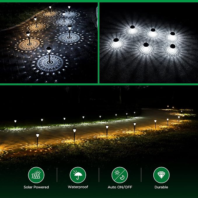 URAGO Super Bright Solar Lights Outdoor Waterproof-10 Pack, Dusk to Dawn Up to - Image 4