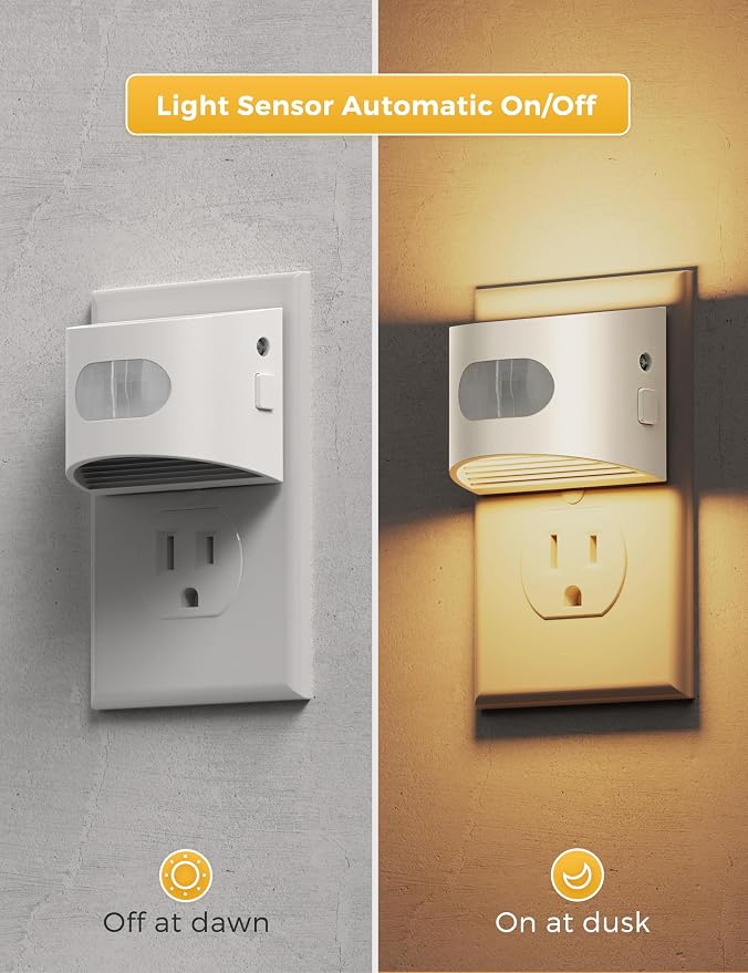 L LOHAS LED Motion Sensor Night Light, Dusk to Dawn & Motion Activated LED - Image 3