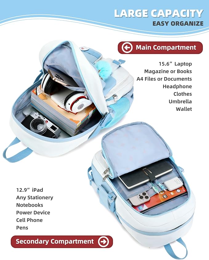 Hidds Laptop Backpacks 15.6 Inch School Bag Elementary Middle High College - Image 3