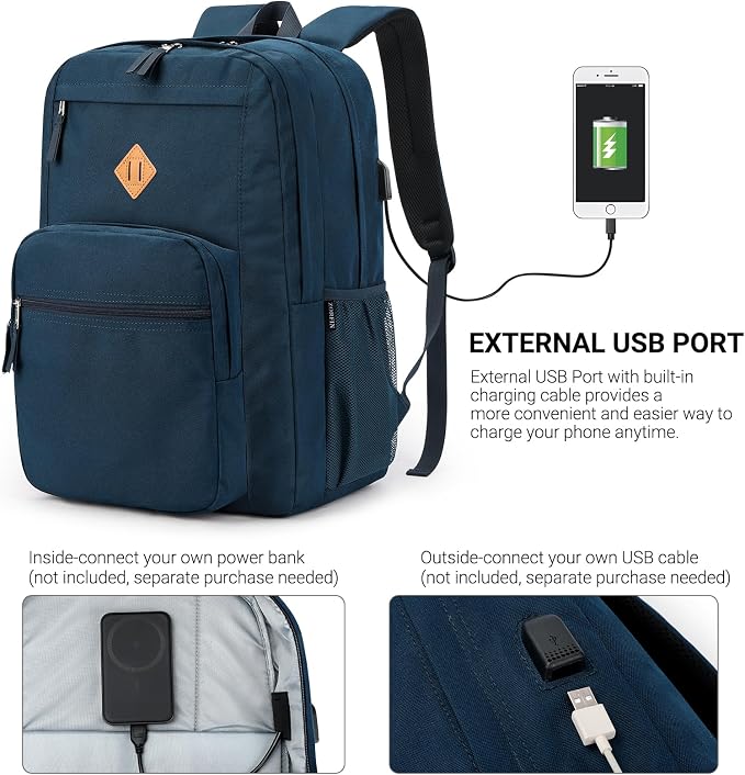ZORFIN 36L Backpack for College, and Travel: Water Resistant Bookbag - Image 4