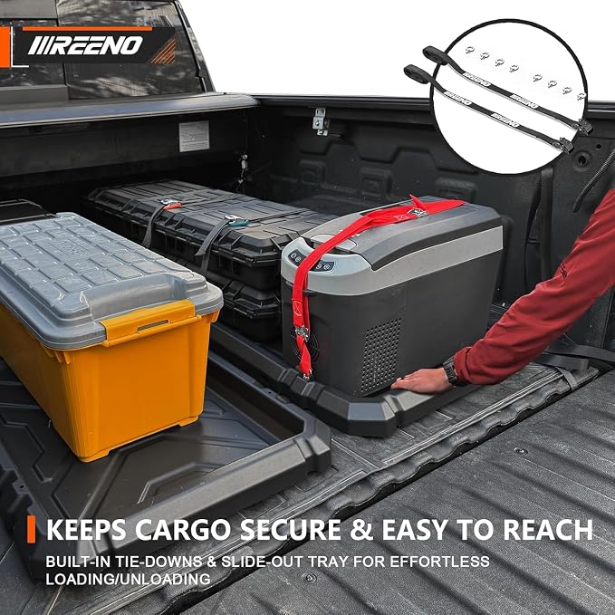 Slide-Out Truck Bed Organizer Tray, Heavy Duty Cargo Storage System - Image 5