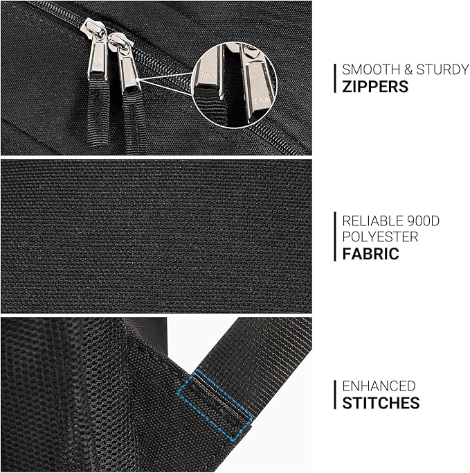 ZORFIN 36L Black Backpack for College, and Travel: Water Resistant Bookbag - Image 8