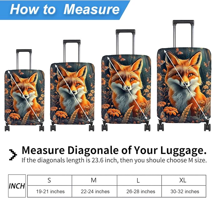 Luggage Cover Protector for 26-28 Inch Suitcases, TSA Approved Elastic Travel - Image 2