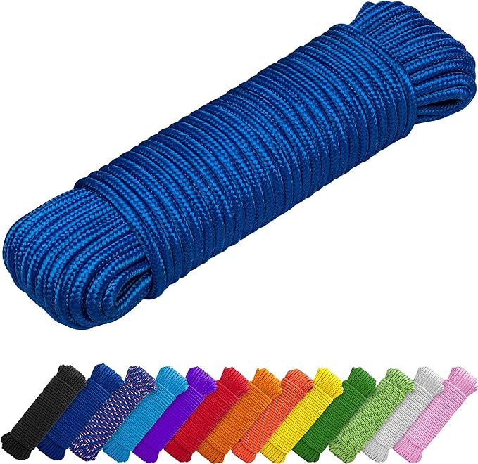 TECEUM Rope – 150 Feet x 1/4 Inch – Blue – Strong All-Purpose Utility Rope – by TECEUM