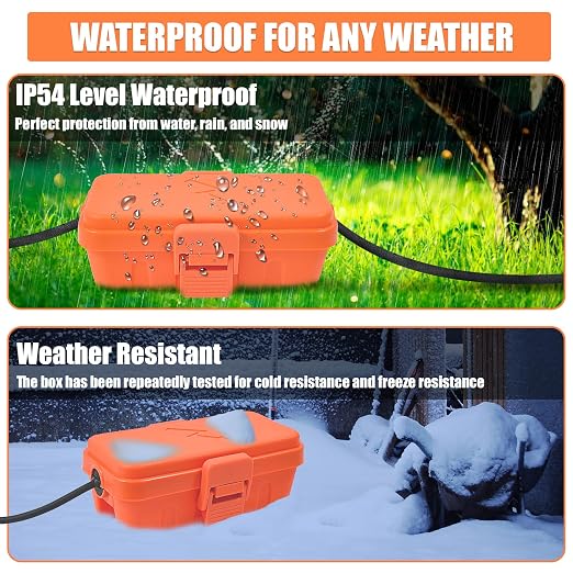 Hrensaw Small Weatherproof Electrical Connection Box, Outdoor Electrical Box - Image 4