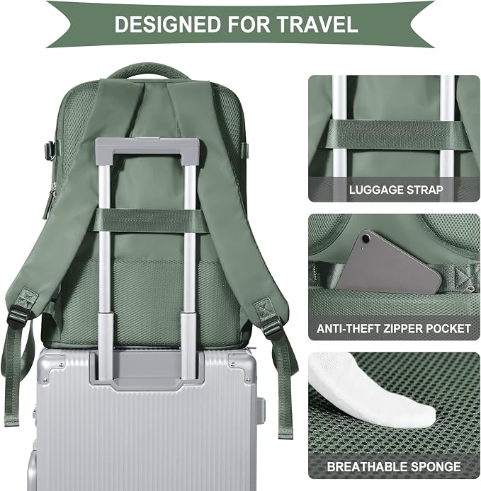coowoz Large Travel Backpack For Women Men, Carry On Backpack, Hiking Backpack - Image 7