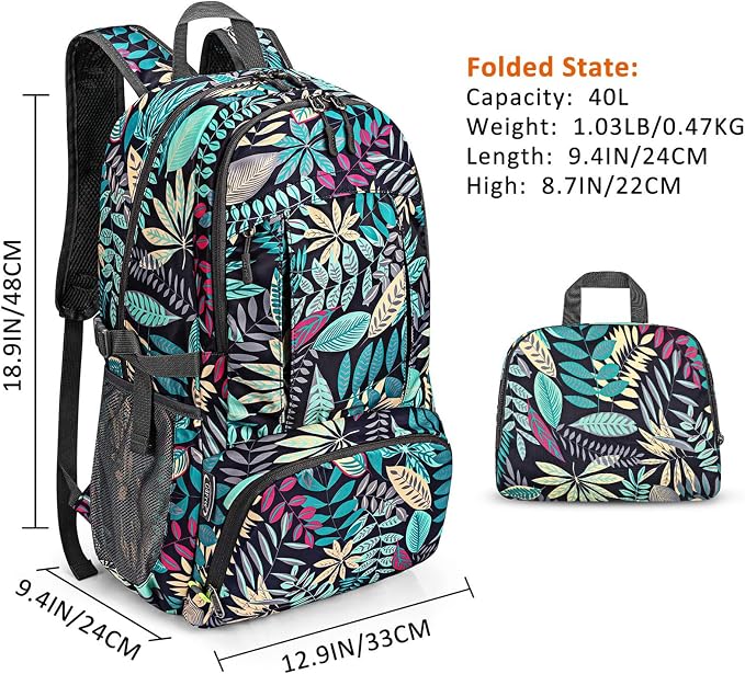 G4Free 40L Lightweight Packable Hiking Backpack, Waterproof Travel Daypack - Image 4