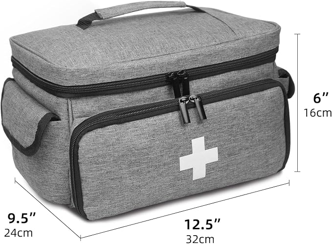 ALSLEA First Aid Bag Empty, Small Medicine Bag Portable Medical Supplies - Image 7