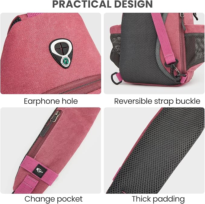 G4Free Canvas Sling Bag Crossbody Backpack - Image 6