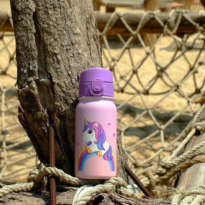 OLDLEY 12oz Kids Water Bottle, Stainless Steel Insulated Water Bottle - Image 7